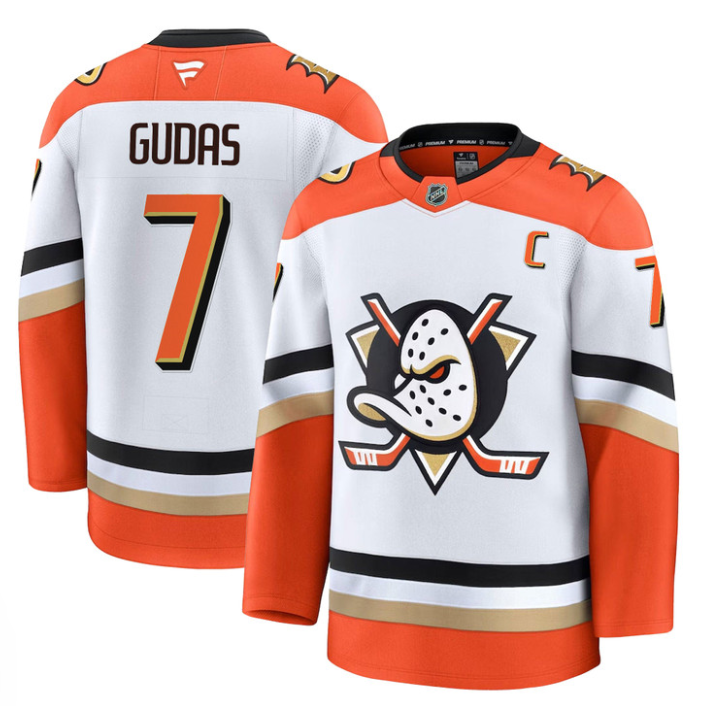 Men Radko Gudas Jersey #7 Anaheim Ducks 2025 Premium Stitched Away