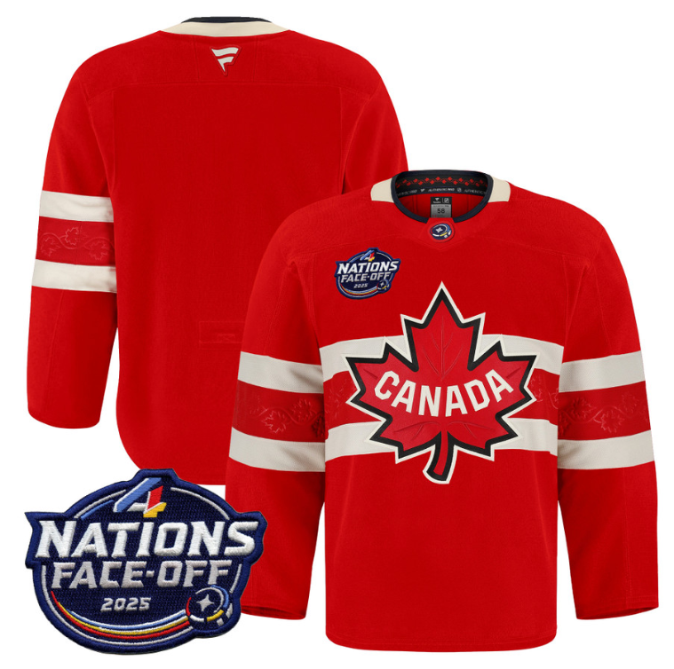 Men Team Jersey Canada 4 Nations Face-Off 2025 Pro Stitched Red