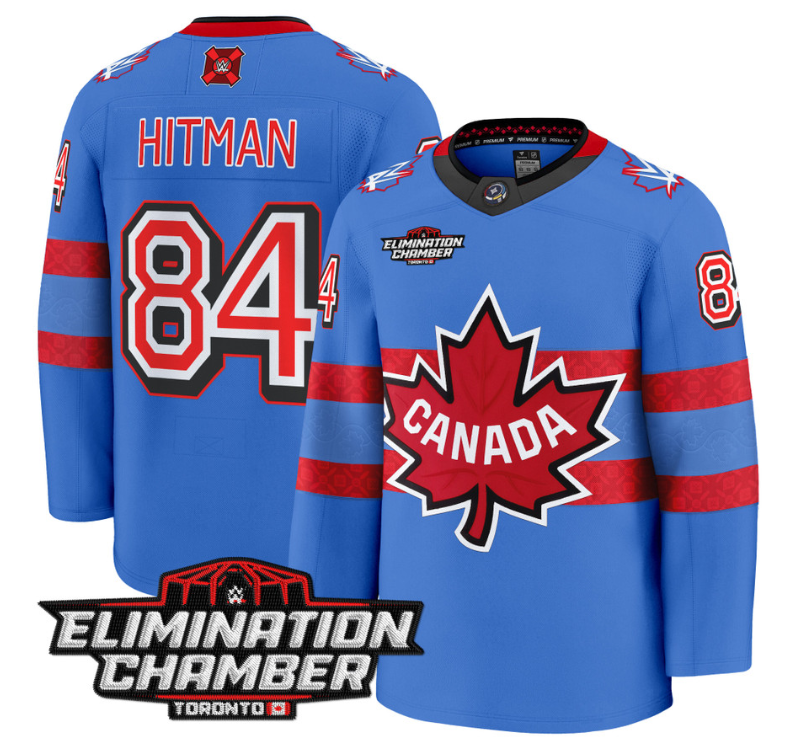 Men The Hitman Jersey #84 Elimination Chamber Toronto 2025 Stitched Royal