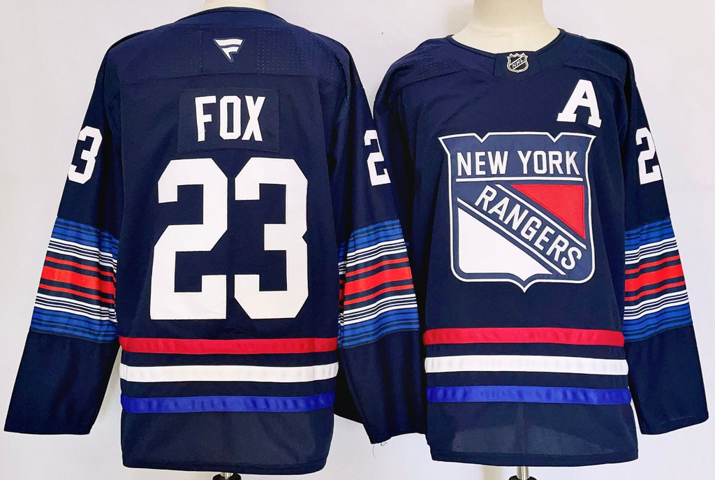 Men’s Adam Fox Jersey #23 New York Rangers Navy Alternate Stitched