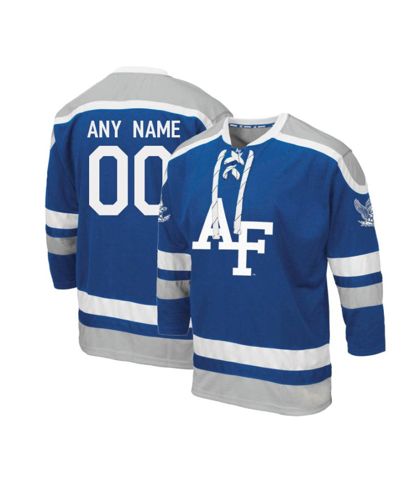 Men's Air Force Falcons Custom Royal Hockey Jersey