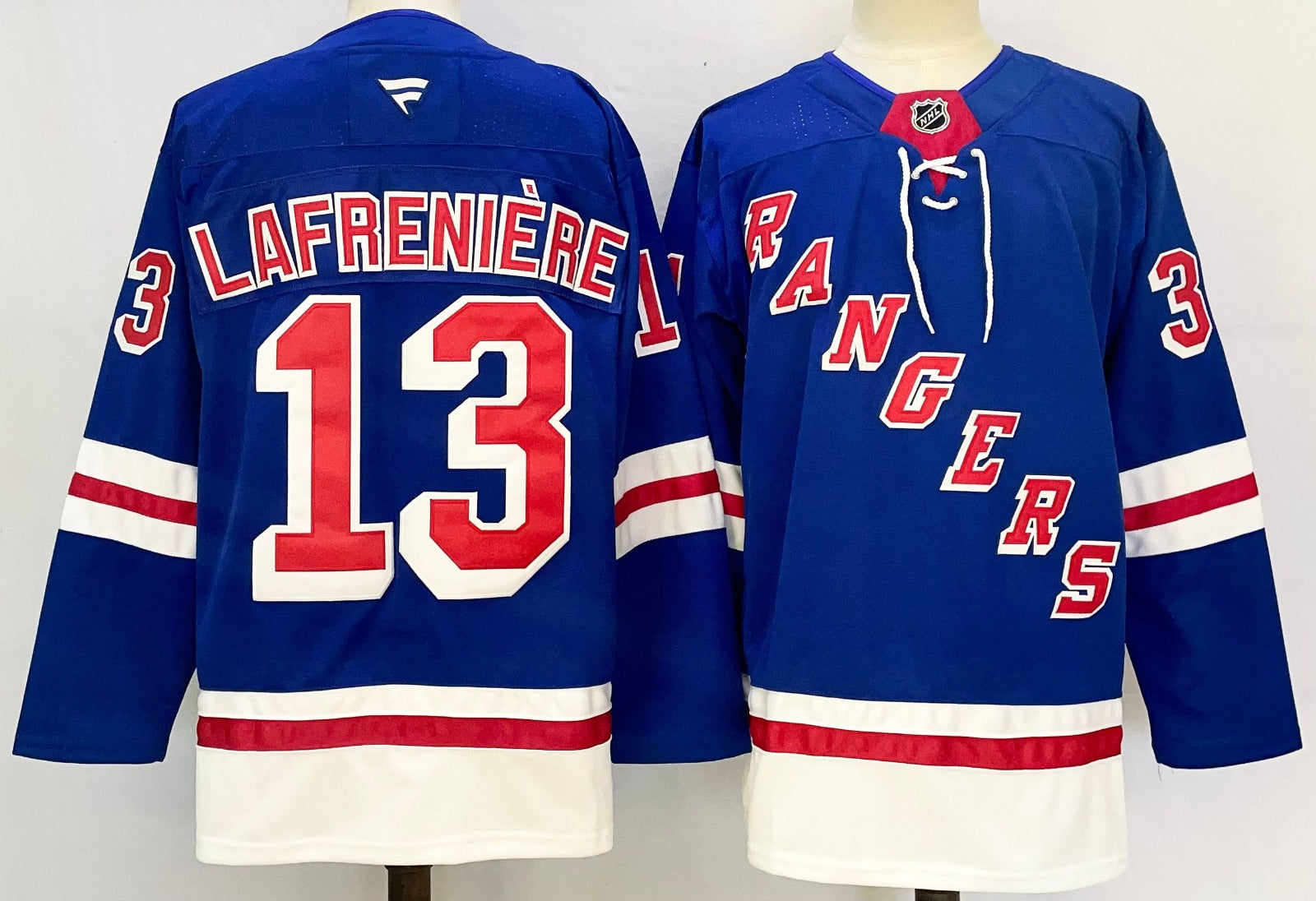 Men’s Alexis Lafrenière Jersey #13 New York Rangers Blue Home Stitched