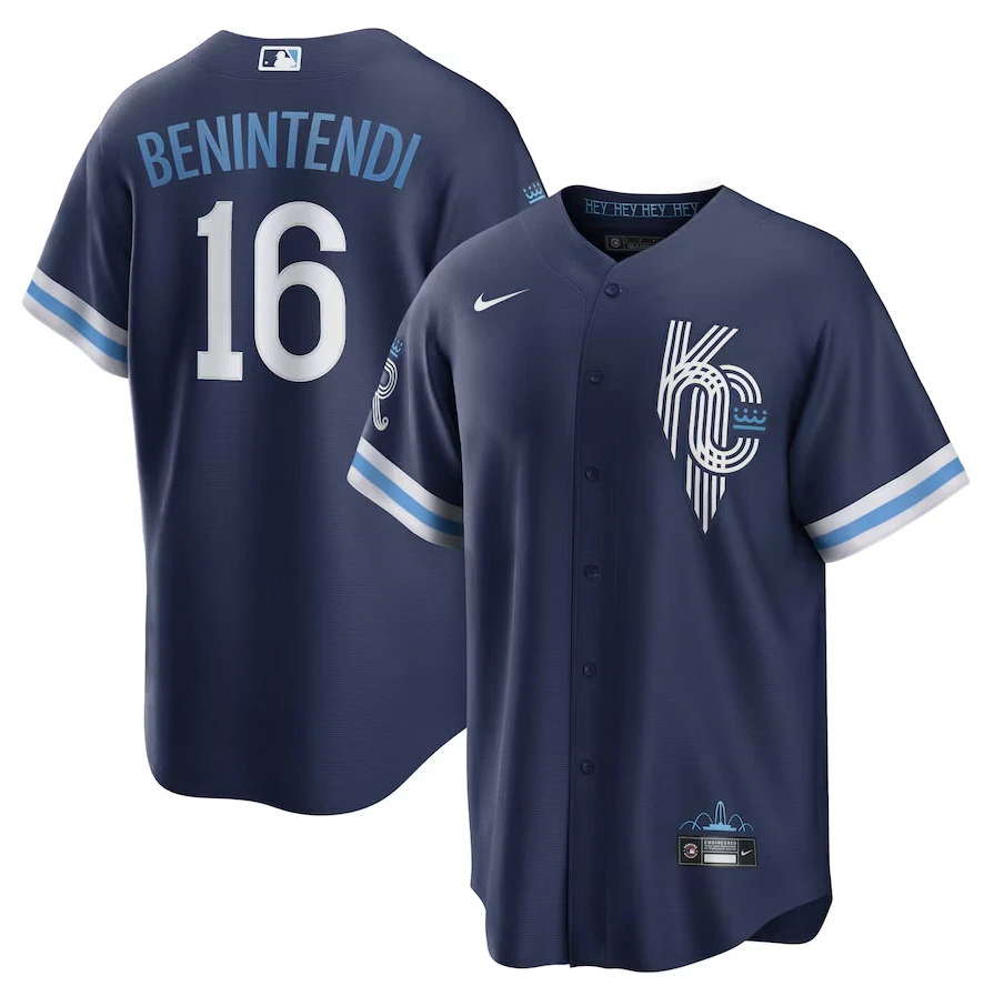 Men's Andrew Benintendi Navy City Connect Replica Player Stitched Jersey #16