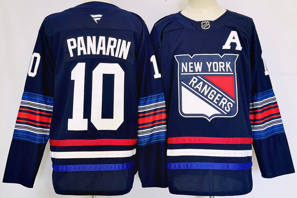Men’s Artemi Panarin Jersey #10 New York Rangers Navy Alternate Stitched