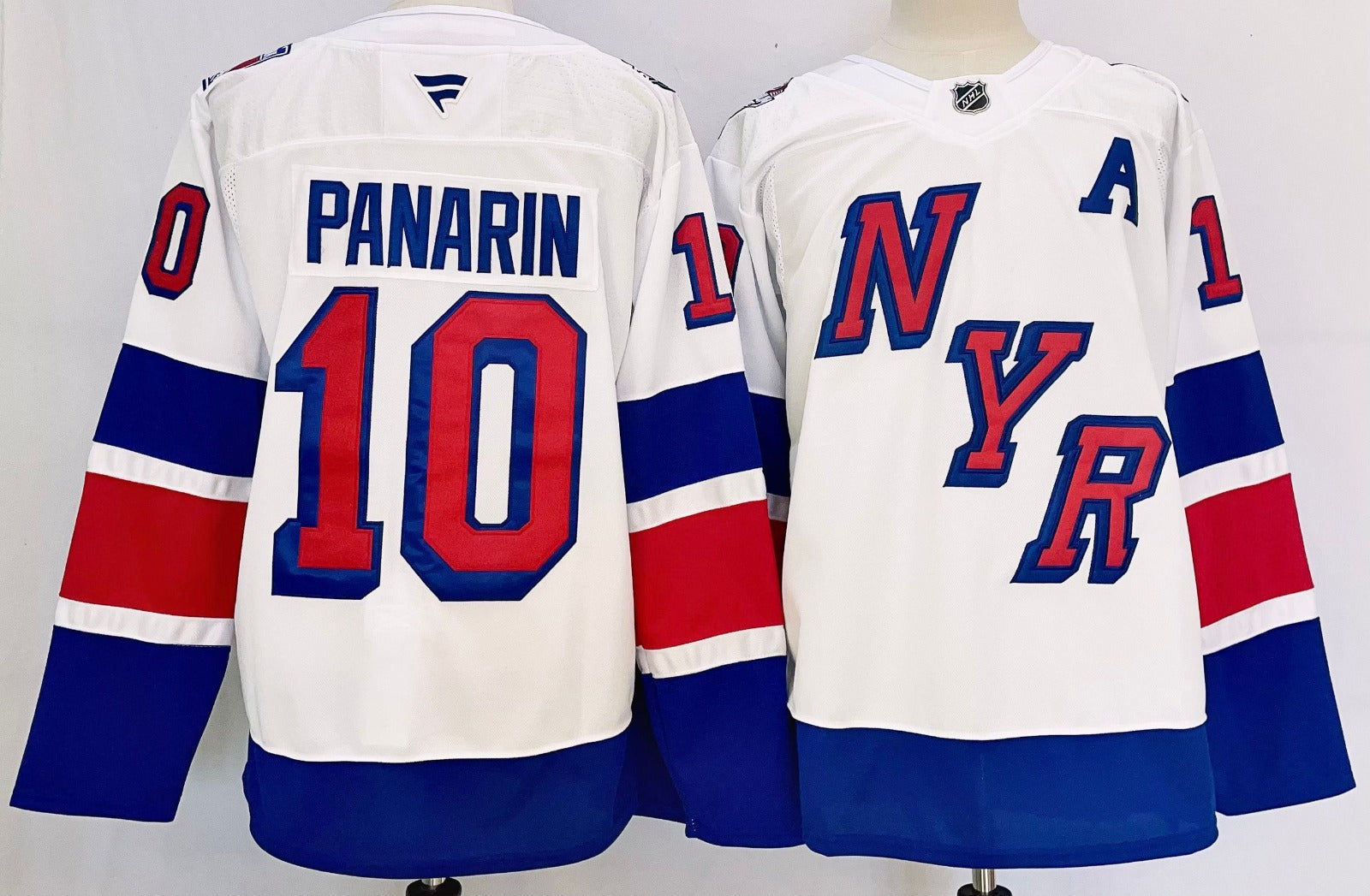 Men’s Artemi Panarin Jersey #10 New York Rangers White Alternate Stitched