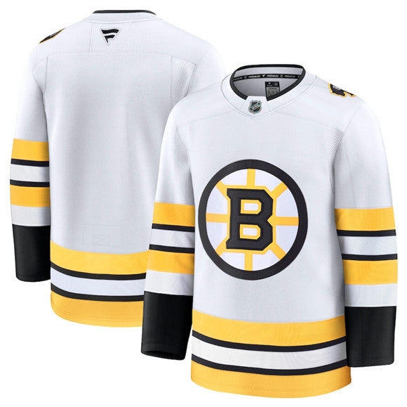 Men's Boston Bruins Jersey Blank White 2025 Away Stitched