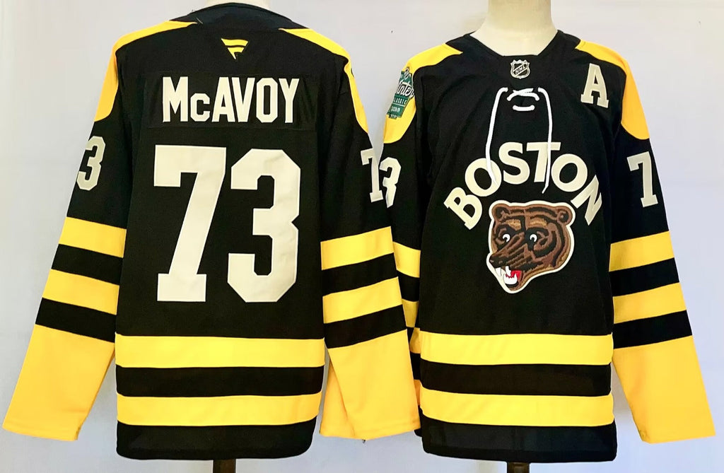 Men’s Charlie McAvoy Jersey #73 Boston Bruins 2023 Winter Classic Stitched