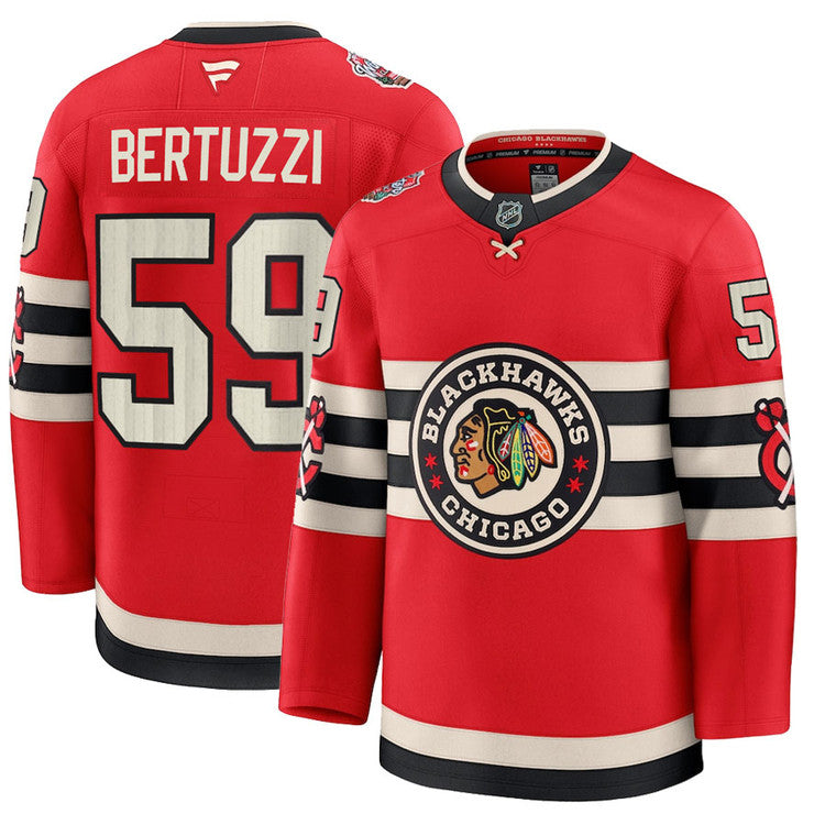 Men's Chicago Blackhawks #59Tyler Bertuzzi 2025 Winter Classic Jersey