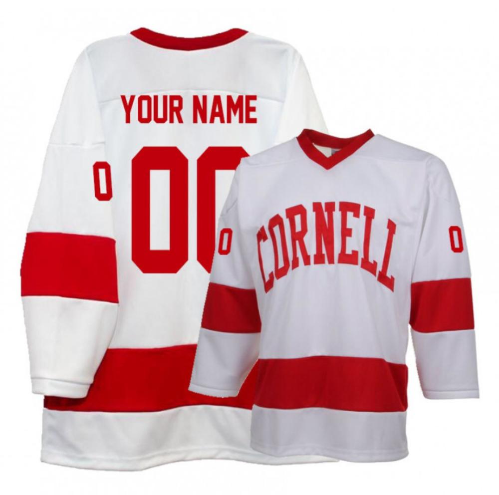 Men's Cornell Big Red Custom Jersey Hockey All Stitched White