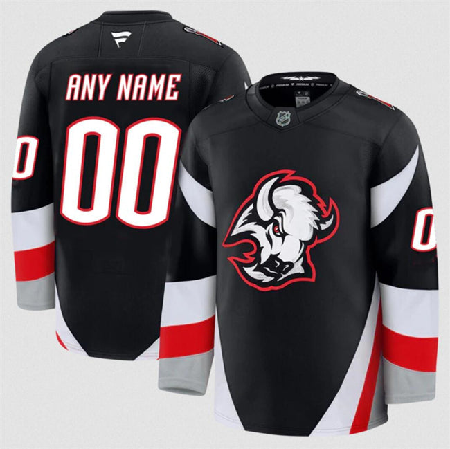 Men's Custom Buffalo Sabres Jersey Name, Number 2025 Black Alternate