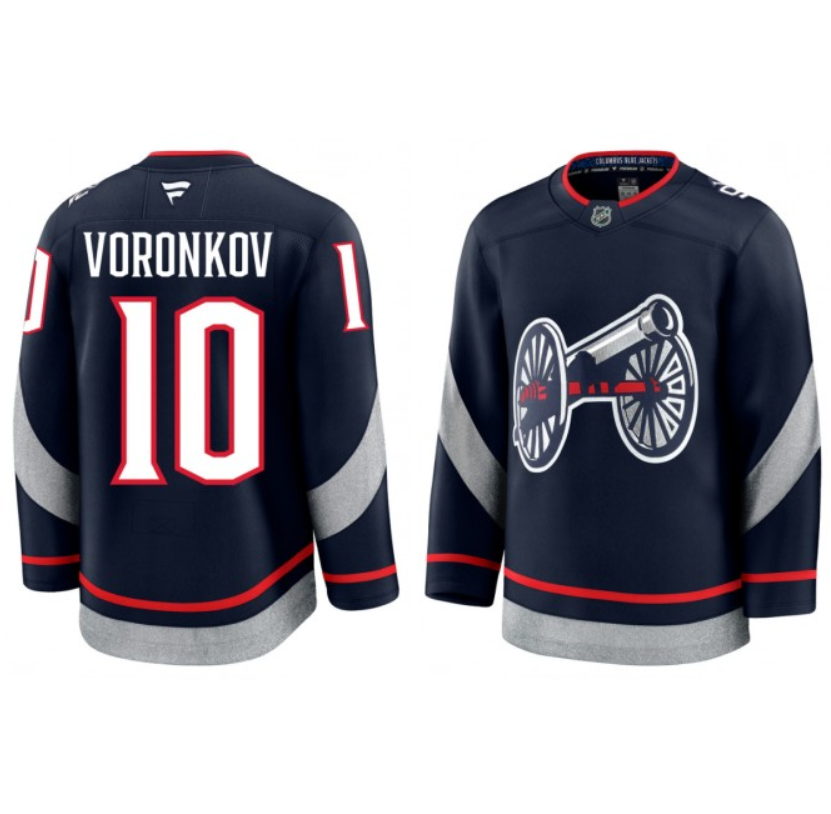 Men's Dmitri Voronkov Jersey #10 Columbus Blue Jackets 2025 Stadium Series