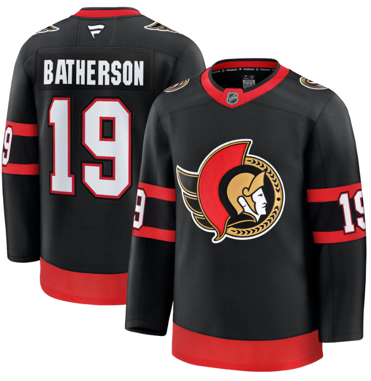 Men's Drake Batherson Jersey #19 Ottawa Senators 2025 Premium Home All Stitched