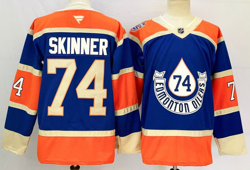 Men's Edmonton Oilers #74 Stuart Skinner Jersey Stitched
