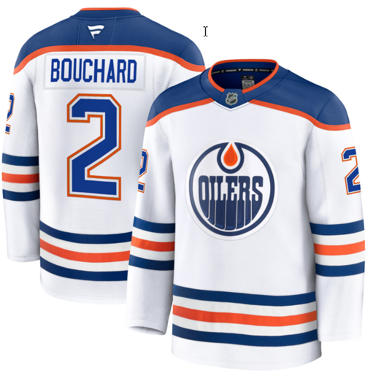Men's Evan Bouchard Jersey #2 Edmonton Oilers 2025 Premium Away All Stitched