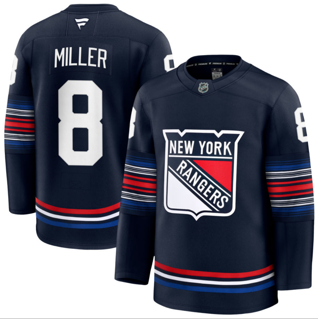 Men's J.T. Miller Jersey #8 New York Rangers All Stitched