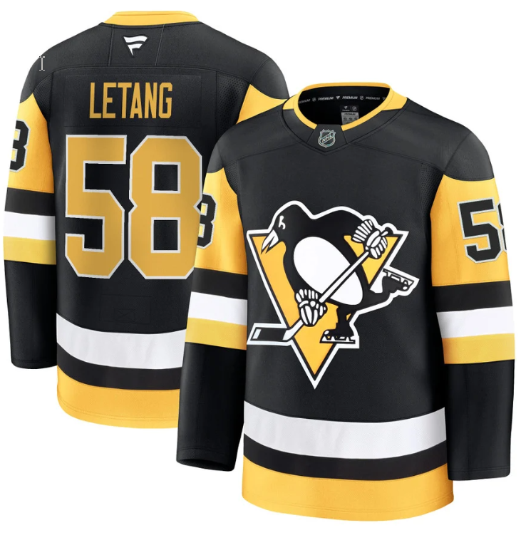 Men's Kris Letang Jersey #58 Pittsburgh Penguins 2025 Premium All Stitched