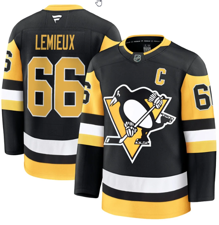 Men's Mario Lemieux Jersey #66 Pittsburgh Penguins 2025 Premium All Stitched