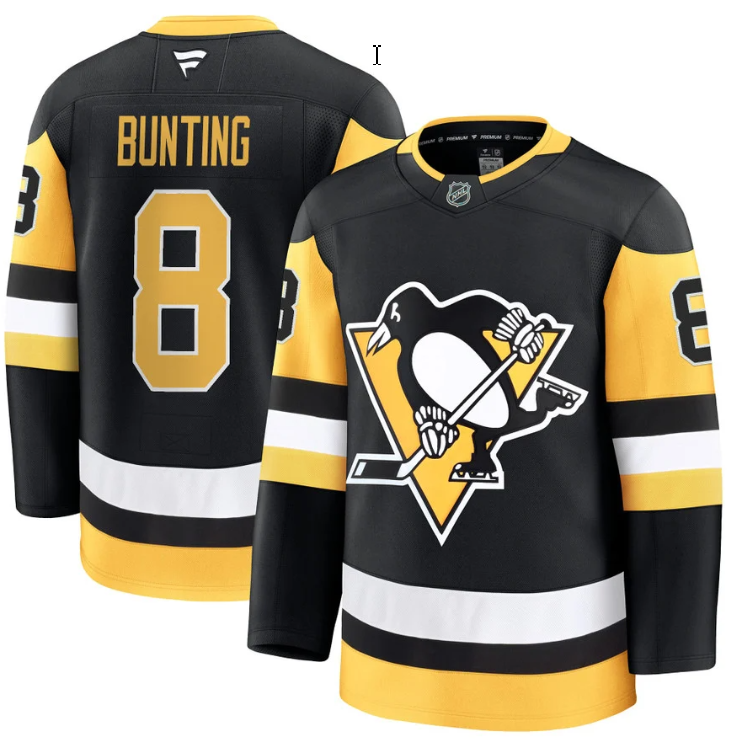 Men's Michael Bunting Jersey #8 Pittsburgh Penguins 2025 Premium All Stitched
