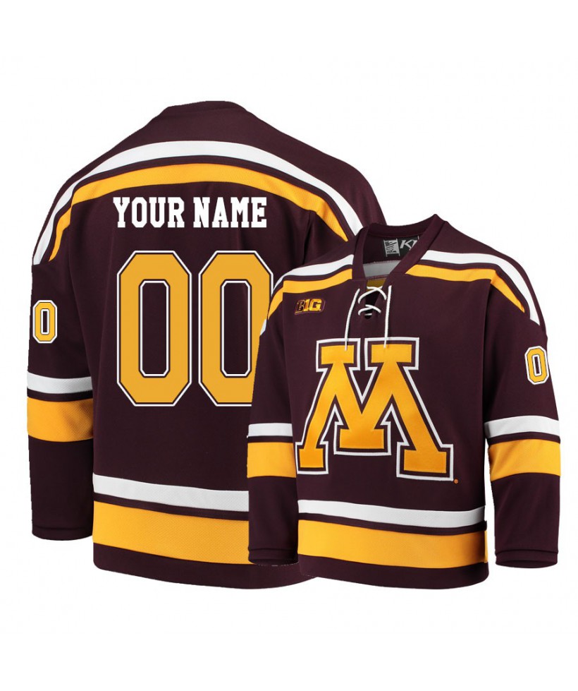 Men's Minnesota Golden Gophers Red Custom Hockey Jersey