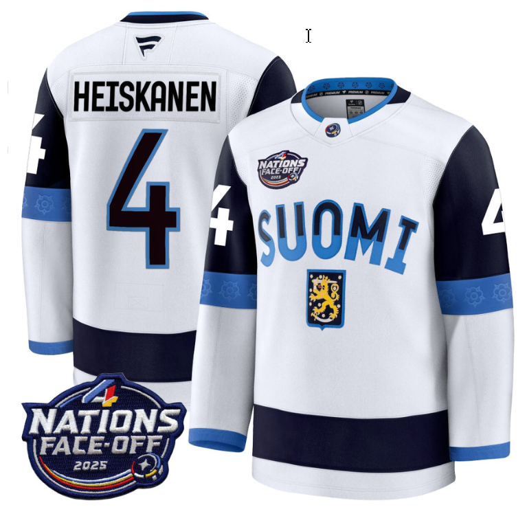 Men's Patrik Laine Jersey #29 Finland White 2025 4 Nations Face-Off Stitched (Copy)