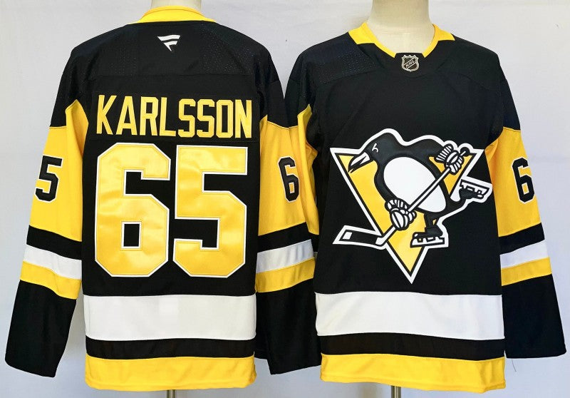 Men's Pittsburgh Penguins #65 Erik Karlsson Jersey Stitched