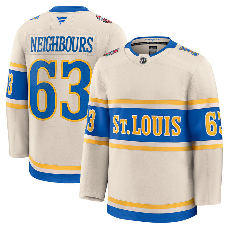 Men's St. Louis Blues #63 Jake Neighbours 2025 Winter Classic Jersey