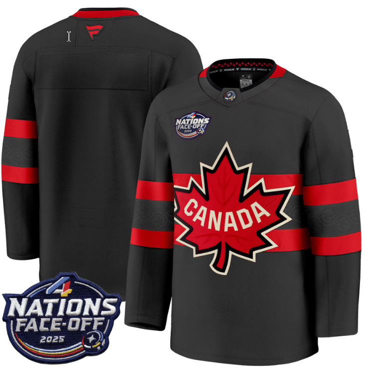 Men's Team Jersey Canada 4 Nations Face-Off 2025 Stitched Black