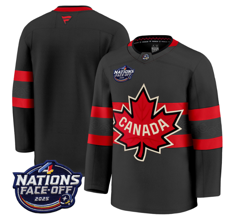 Men's Team Jersey Canada 4 Nations Face-Off 2025 V2 Stitched Black