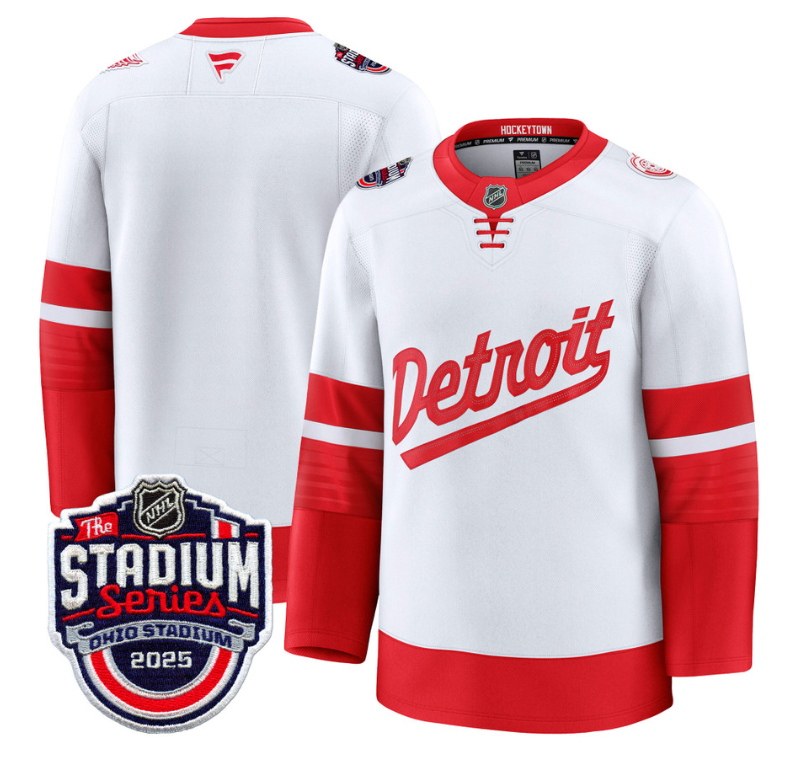 Men's Team Jersey Detroit Red Wings 2025 Stadium Series Patch Stitched