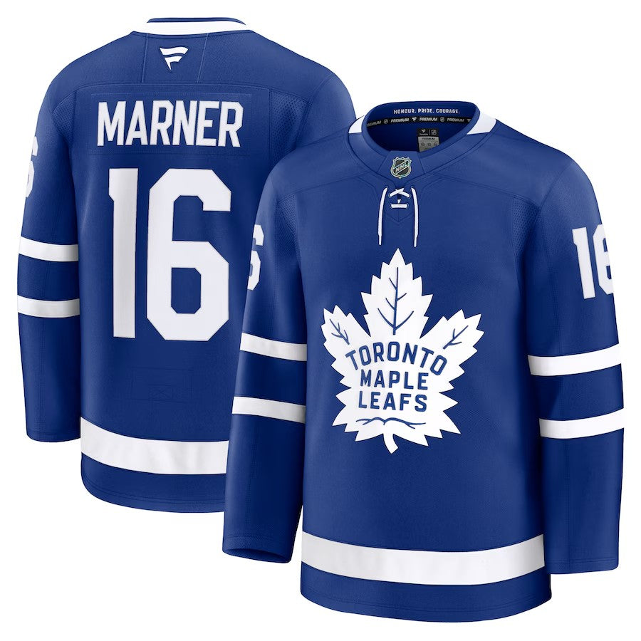 Men's Toronto Maple Leafs #16 Mitch Marner Home Premium Jersey Blue (Copy)