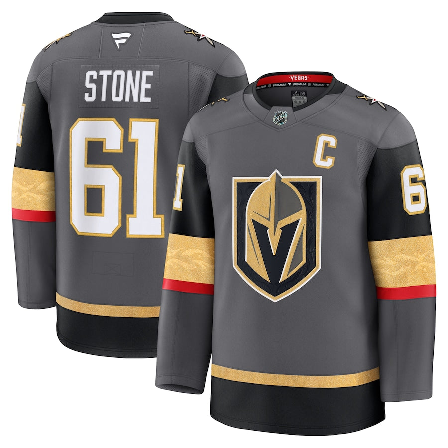 Men's Vegas Golden Knights #61 Mark Stone Alternate Premium Jersey Gray
