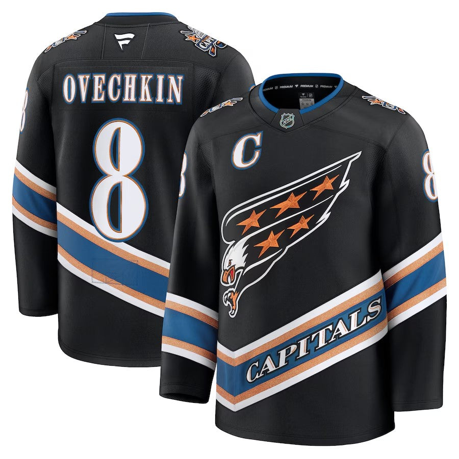 Men's Washington Capitals #8 Alexander Ovechkin Alternate 50th Anniversary Jersey Black