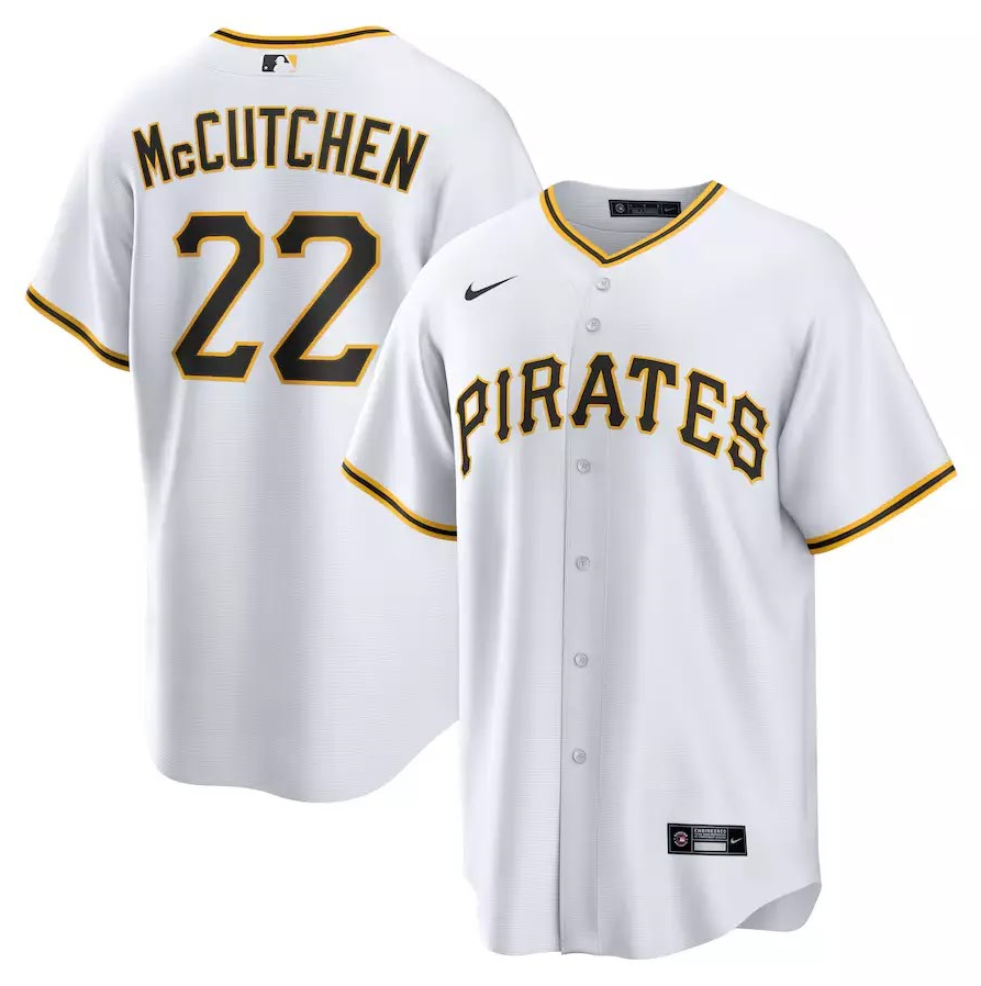 Men's #22 Andrew McCutchen White Replica Player Jersey