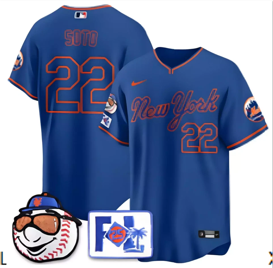 Men's #22 Juan Soto 2025 Spring Training Limited All Stitched Jersey Royal