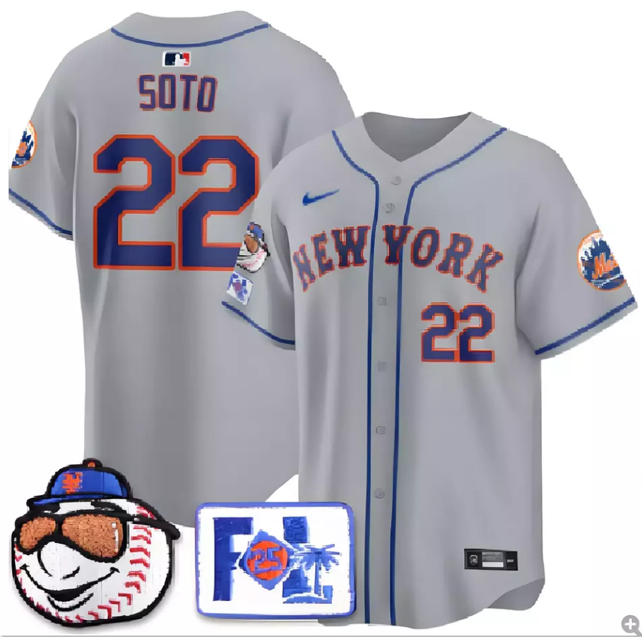 Men's #22 Juan Soto Gray 2025 Spring Training Limited All Stitched Jersey