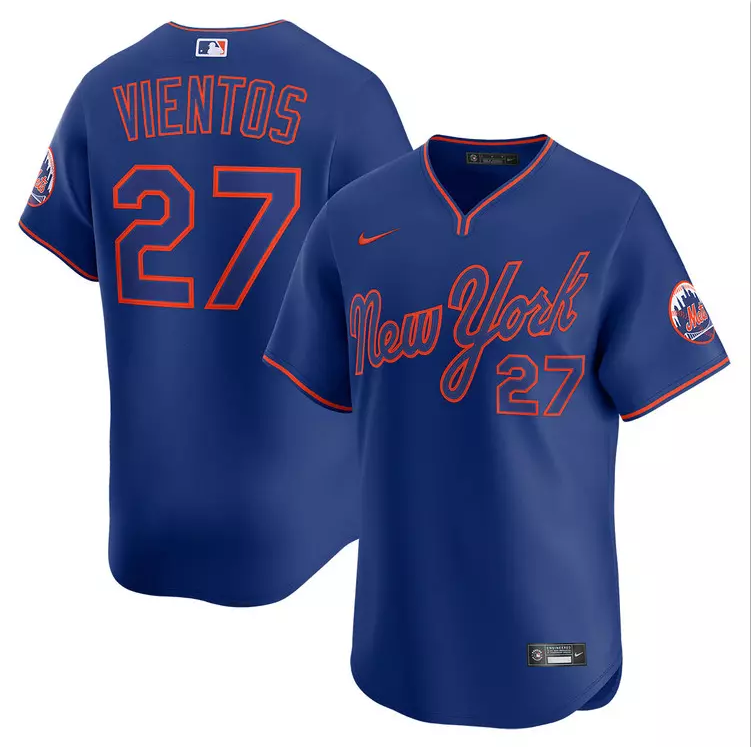 Men's #27 Mark Vientos Alternate Royal 2025 Limited All Stitched Jersey