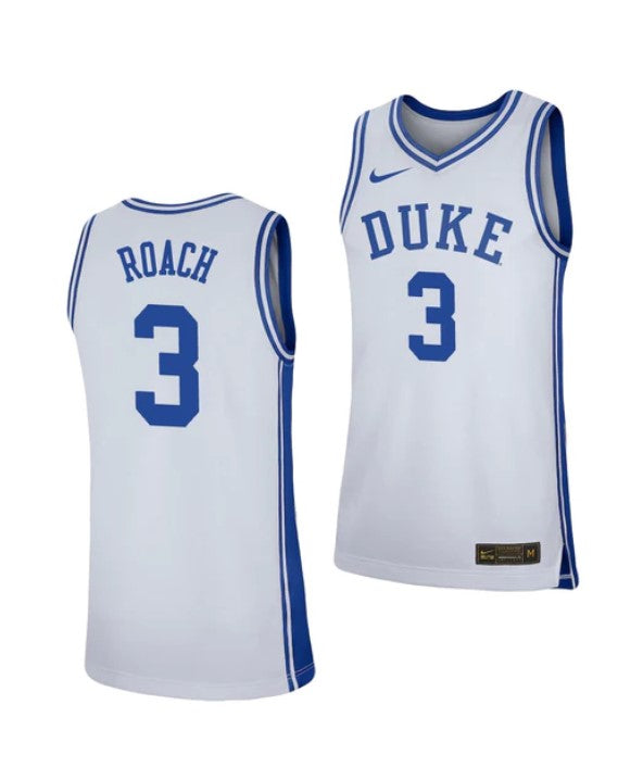 Men's #3 Jeremy Roach Jersey Duke Blue Devils College Basketball Jerseys White