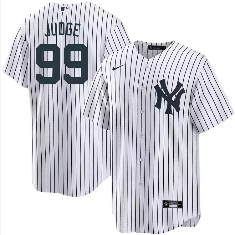 Men's #99 Aaron Judge White Home Player All Stitched Jersey