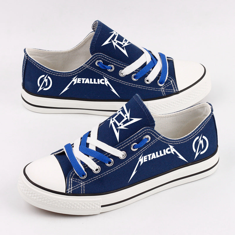 Metallica Low Top Canvas Sport Sneakers Shoes For Men Women Fans