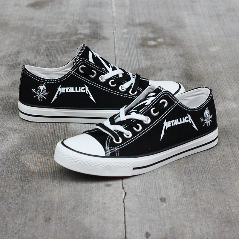 Metallica Low Top Canvas Sport Sneakers Shoes For Men Women Fans