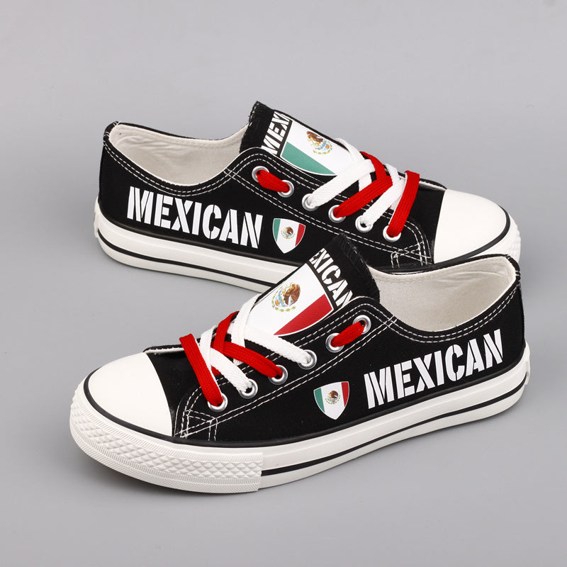 Mexican Canvas Sneakers Shoes For Men Women Fans