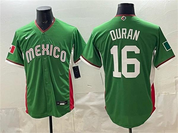 Mexico Baseball #16 Jarren Duran Jersey Green 2026 World Baseball Classic Home Stadium Stitched