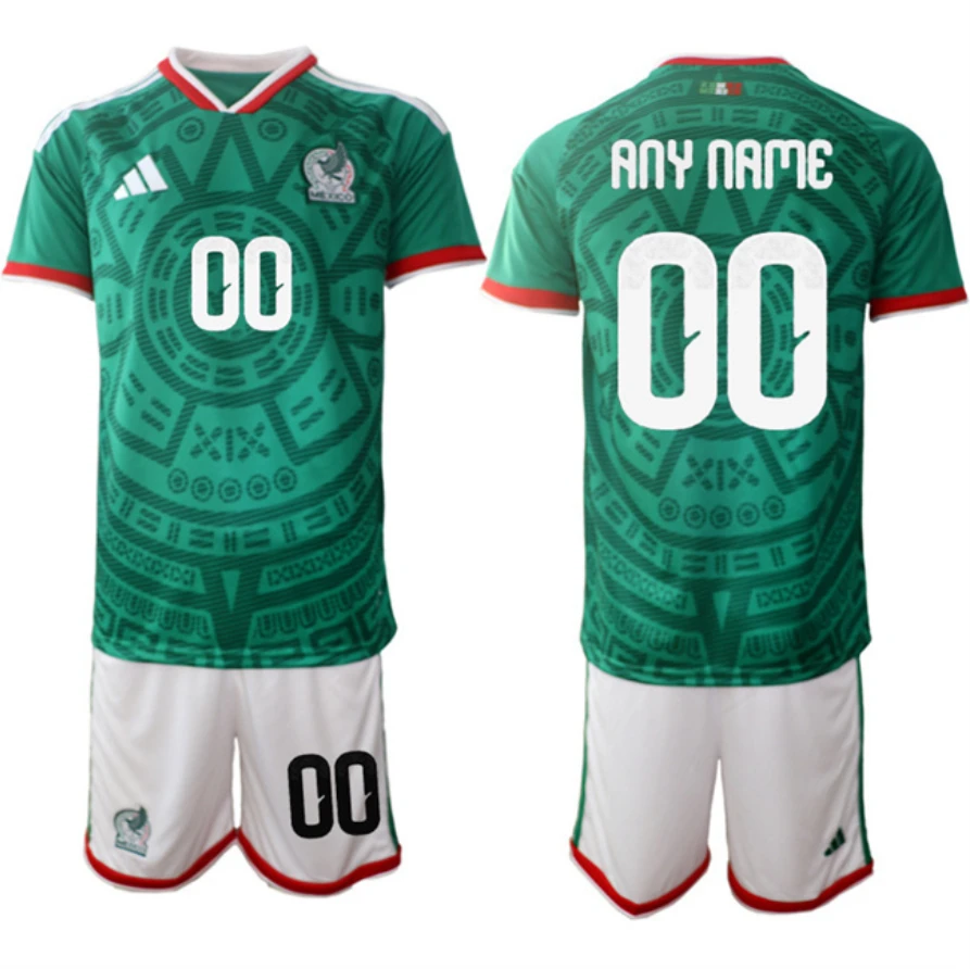 Mexico Custom Green 2026 World Cup Home Soccer Jersey Suit