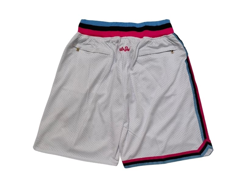 Miami Heat White Throwback Shorts