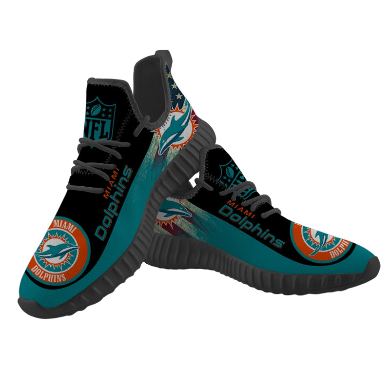 Miami Dolphins Sneaker Shoes NFL For Men Women Fans