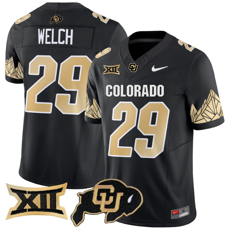 Micah Welch Jersey #29 Colorado Buffaloes Vapor Limited Football Black