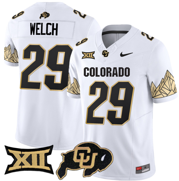 Micah Welch Jersey #29 Colorado Buffaloes Vapor Limited Football White