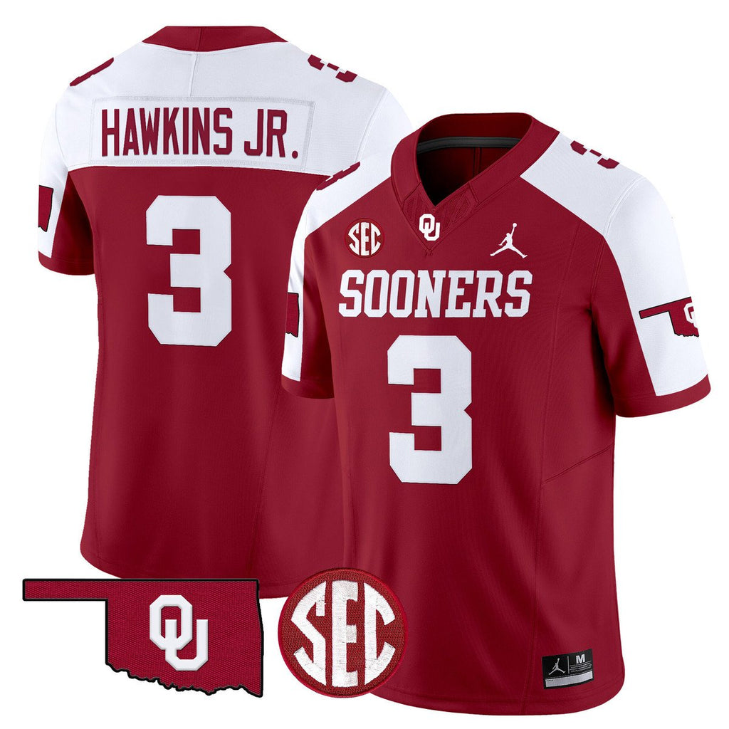 Michael Hawkins Jr Jersey #3 Oklahoma Sooners 2025 Limited Stitched Alternate