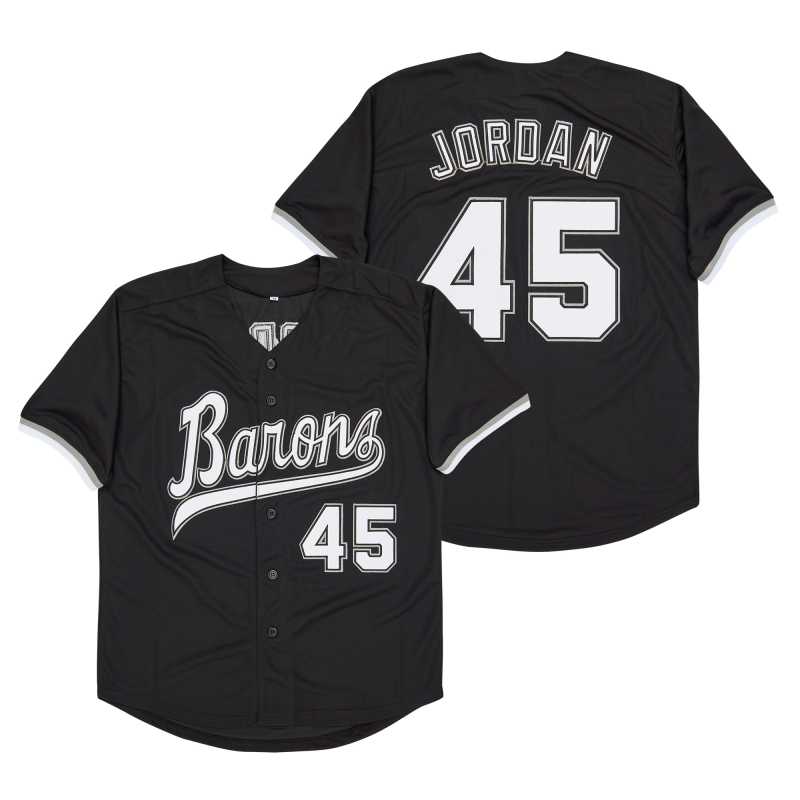 Michael Jordan Mirmingham Barons Baseball Jersey Black
