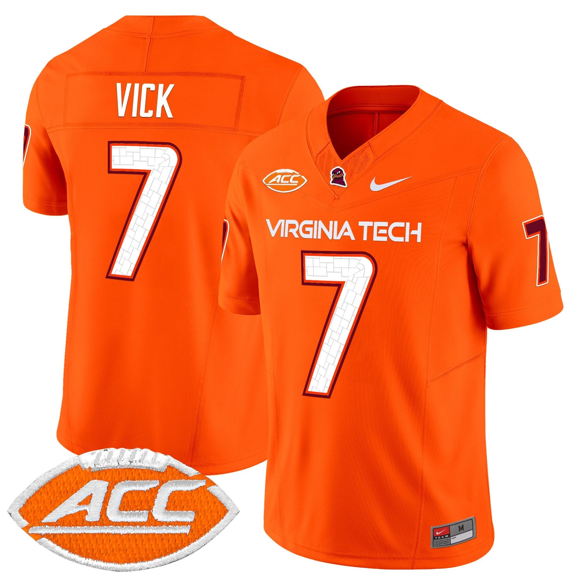Michael Vick Jersey #7 Virginia Tech Hokies 2025 Stitched Orange